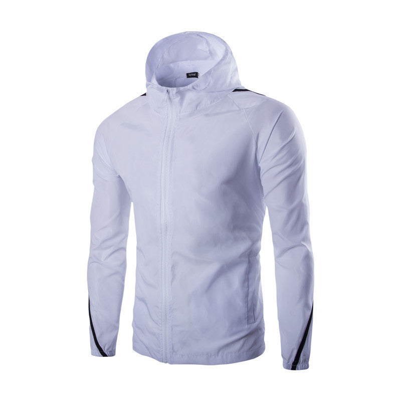 Hooded Sun Protection Jacket With Webbing And Sleeves