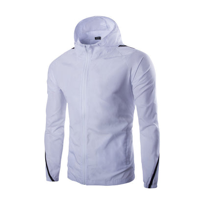 Hooded Sun Protection Jacket With Webbing And Sleeves