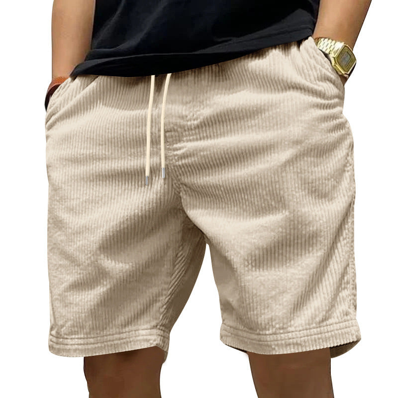 New Men's Casual All-matching Thin Corduroy Shorts
