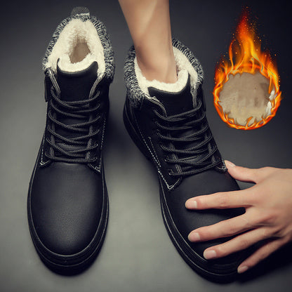 Warm Snow Boots Men's Plus Cashmere Men's Shoes Outdoor Cold Boots