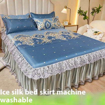 French Skirt Style Ice Silk Washed Cotton Cooling Mat