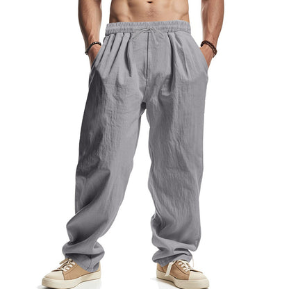 Men's Loose Casual Linen Hip Hop Beach Sports Wide Legs Trousers