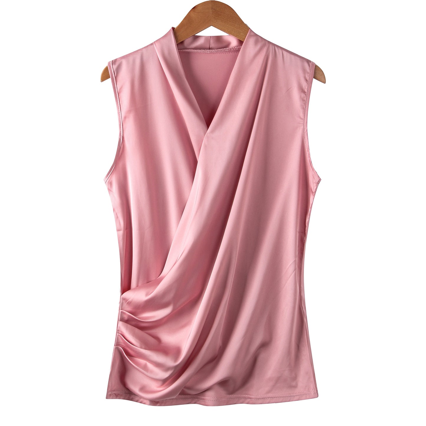 Satin Vest Women's Sleeveless V-neck Top
