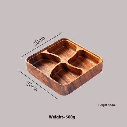 Simple Household Walnut Partitioned Fruit Tray