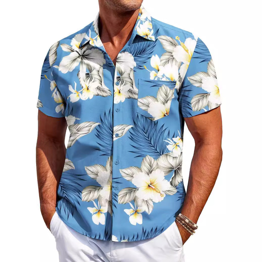 Men's Versatile Trendy Hawaiian Short Sleeve Shirt