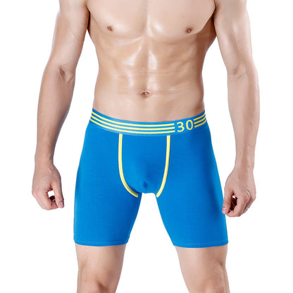 Men's Sports Lengthened Cotton U Convex Boxer Briefs